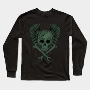 Skull Biker t-shirt Long Sleeve T-Shirt